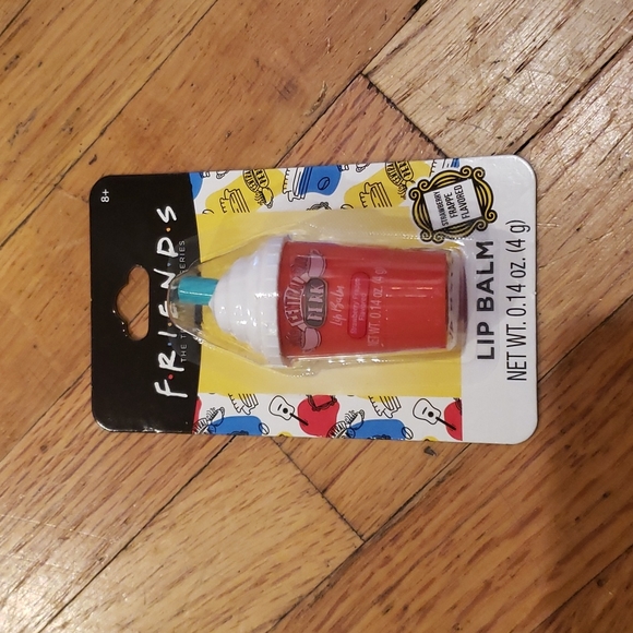 FRIENDS Coffee Themed Lip Balms, 0.14-oz. NEW Strawberry Frappe Flavored - Picture 2 of 4